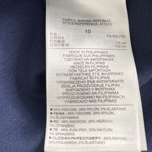 BANANA REPUBLIC Women's Size 10 Mini Skirt Navy Blue Ponte Knit Casual Career - Picture 7 of 10